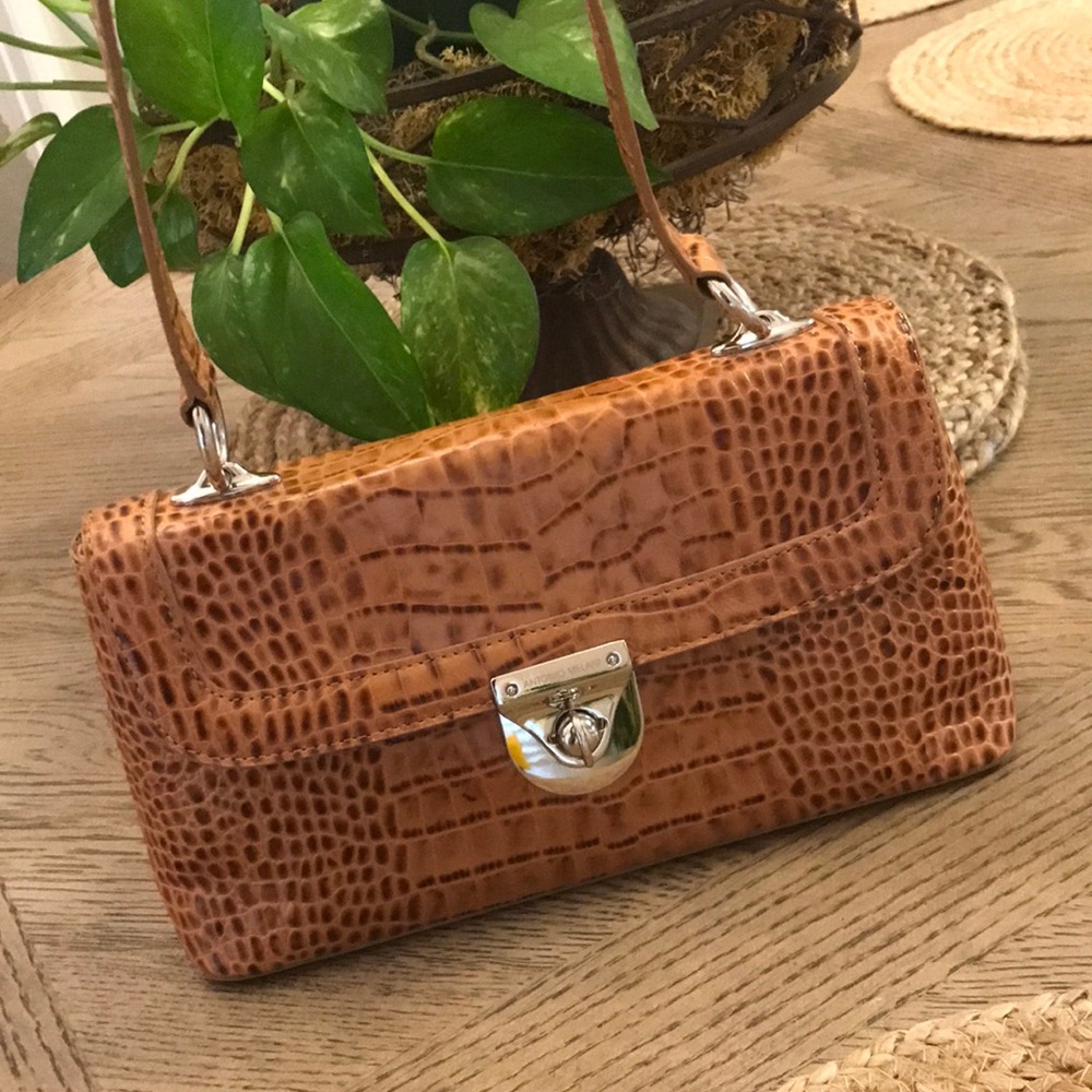 Antonio Melani Croc Embossed Leather Purse